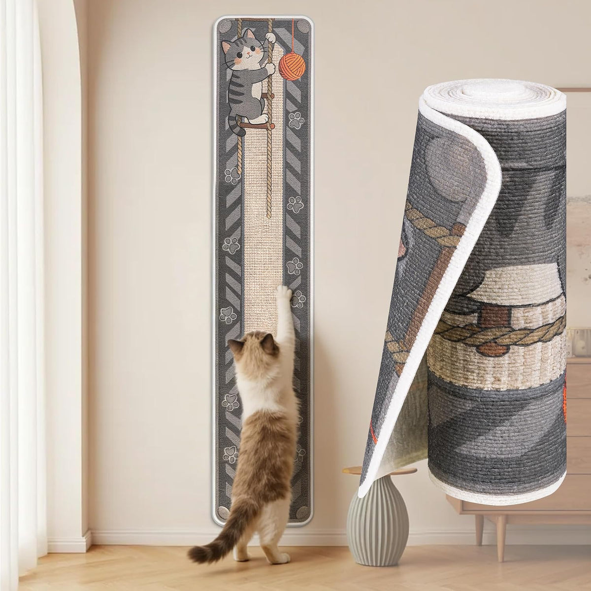 Cat Scratch Couch Furniture Protector, 78.7" x 15.8" Cat Scratcher Pad