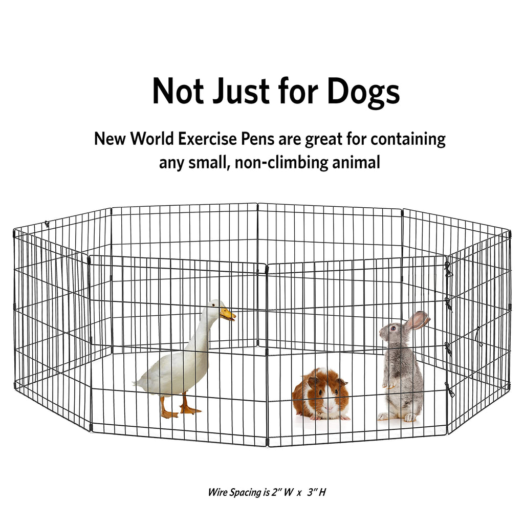 New World by MidWest 30-Inch Exercise Pen, No Door, 16 Sq Ft Play Area