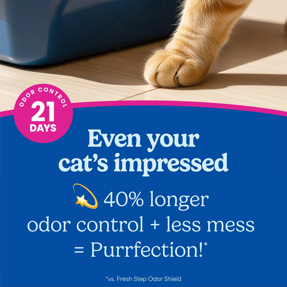 Fresh Step Advanced Clean Paws Multi Cat Clumping Cat Litter, 18.5 lb, 2 Pk