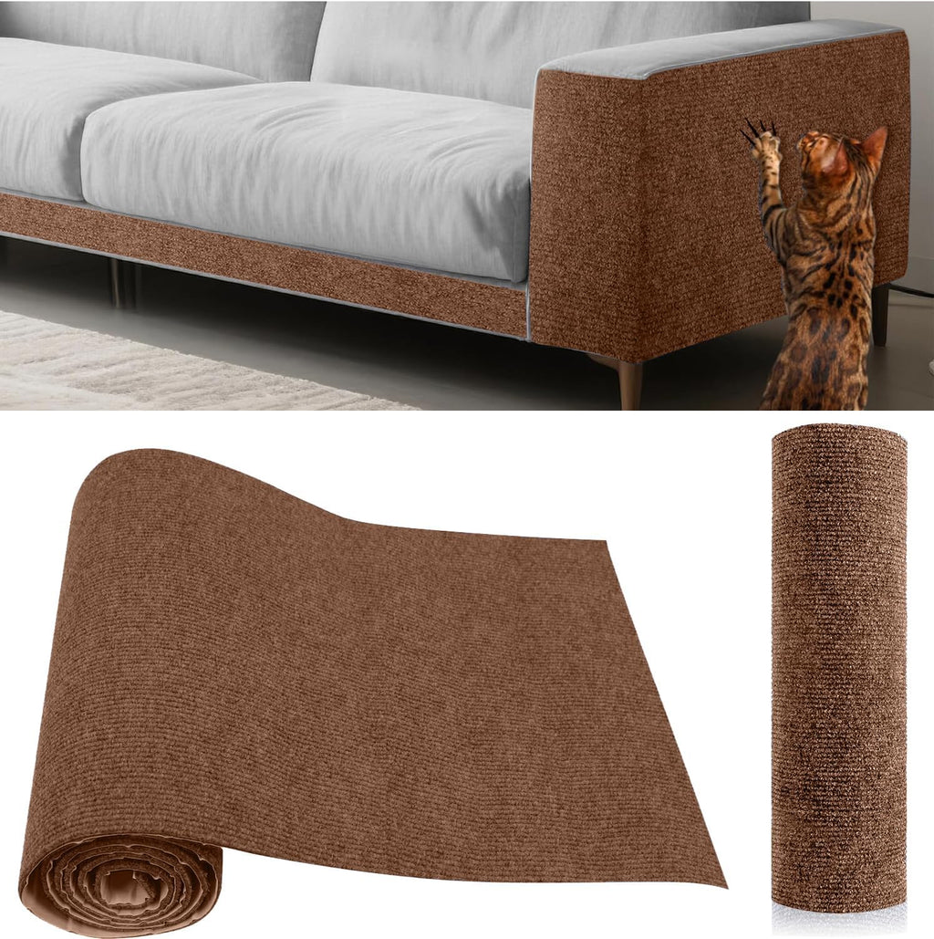 Cat Scratch Furniture Protector Couch Protector from cat Claws Self-Adhesive Carpet remnants Scratching Mat Trimmable DI
