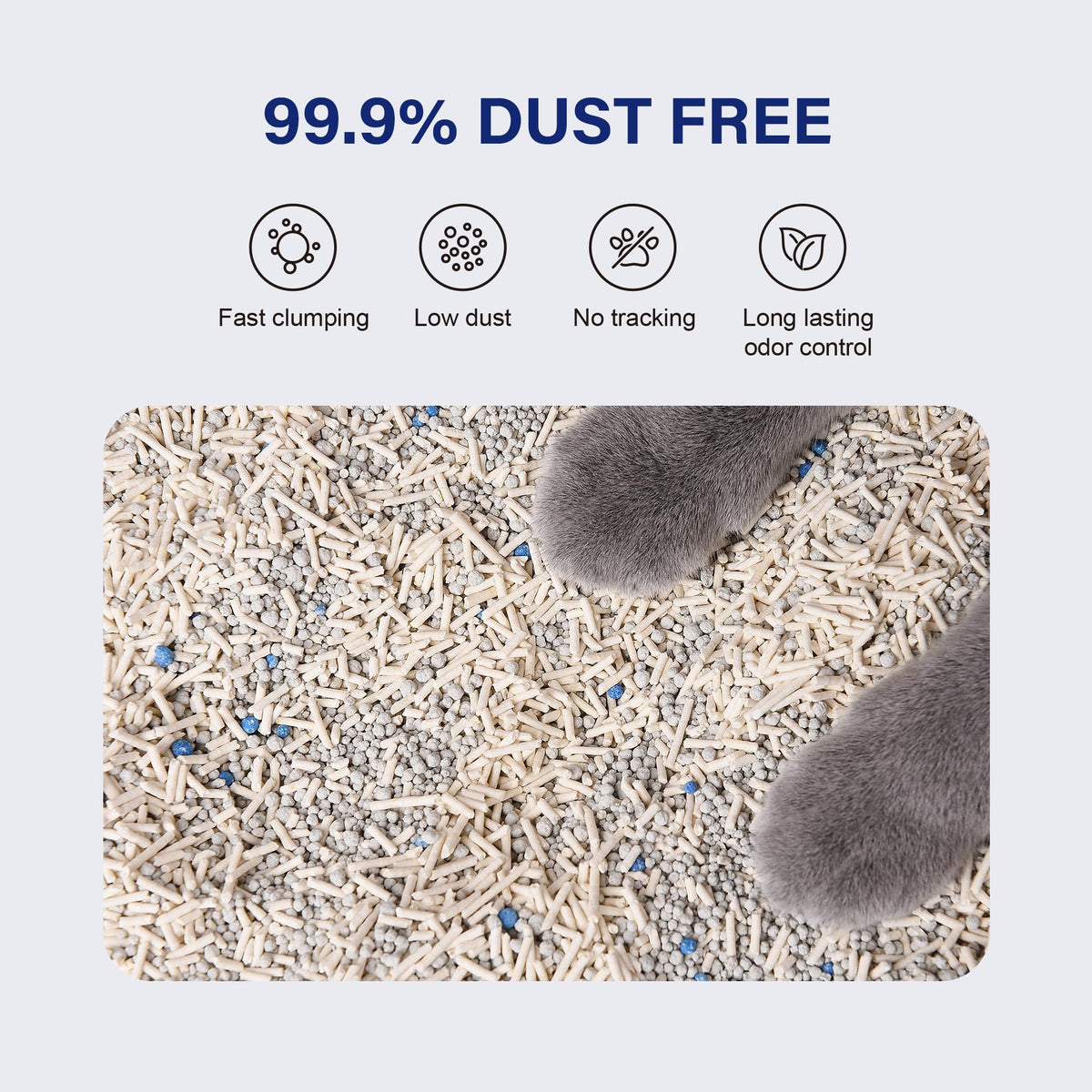 HONEY CARE Petrichor Mix Cat Litter I Tofu Cat Litter I Nature Plant-Based Pellets and Bentonite Sustainable I Low-Dust Qucik Clumping Superior Odor Control, 24-lbs Value Pack (6 lbs x 4)