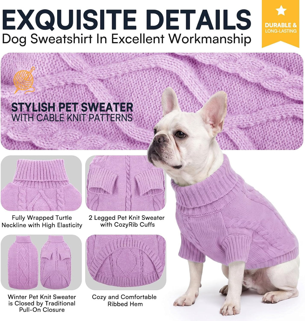Small Dog Sweater for Small Dogs Girl, Winter Dogs/Cats Pullover