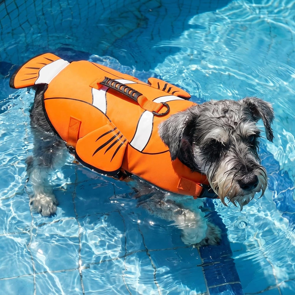 Dog Life Jacket for Swimming Boating, High Visibility Safety Vest