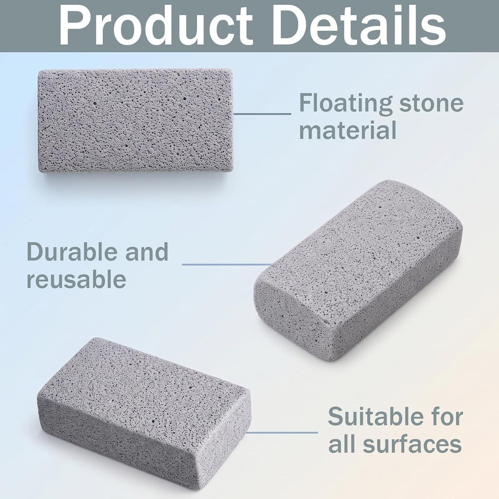 2Pcs Pet Hair Remover Pumice Stone, Dog Cat Fur Cleaning Stone