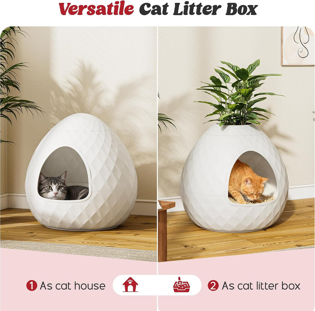Hidden Cat Litter Box Enclosure, Plant Litter Box for Corner