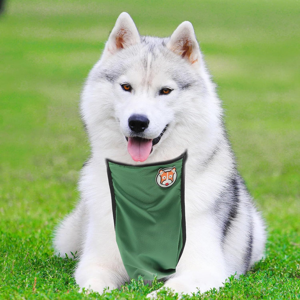 PET Dog Belly Protector Waterproof Chest Apron Adjustable Green