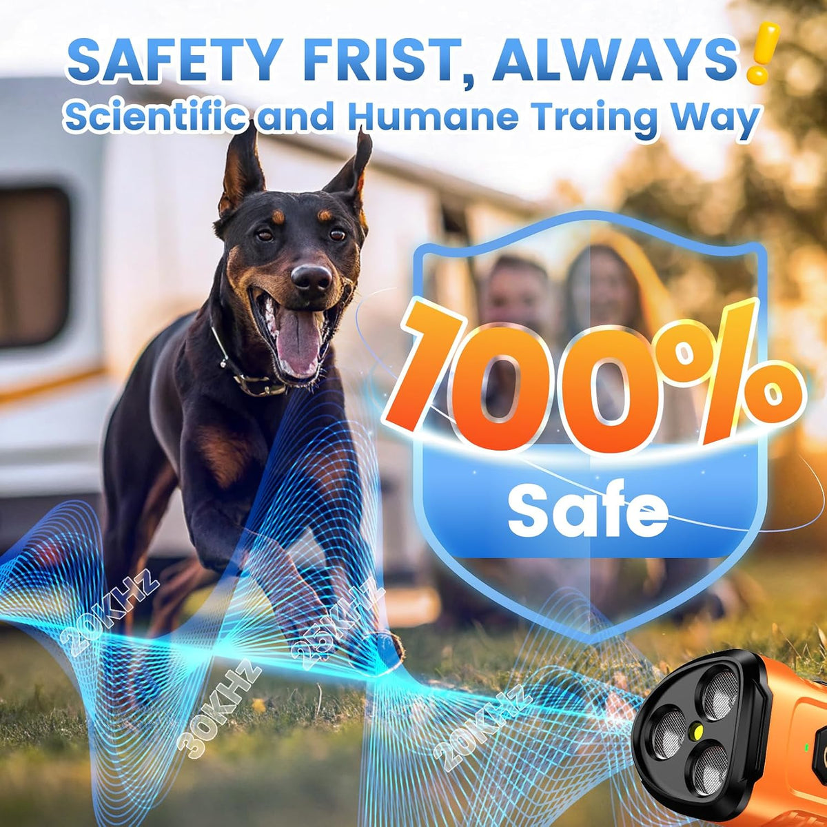 3X Anti Barking Device for Dogs, Dog Bark Deterrent Device 5 Modes Stop Neighbors Dog Barks No More Safe for All Dogs 50