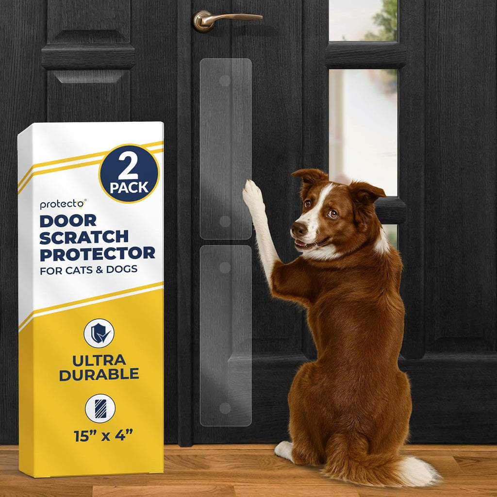 PROTECTO Door Protector from Dog Scratching, 35.5x24 - Door Scratch Guard