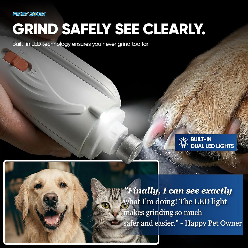 2-in-1 Dog & Cat Nail Clippers and Grinder with LED Light