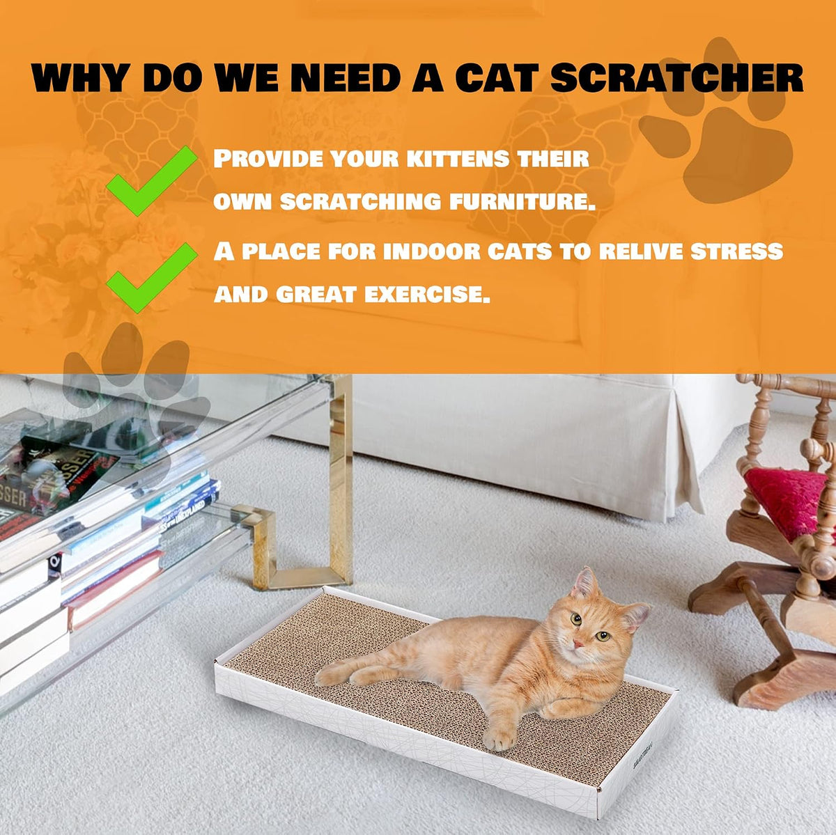 Cardboard Scratcher Pad Scratching Post:Smartbean 3PCS Cat Cardboard,Cat Scratch Pad,Cat Post,Double-Sided Design for Do