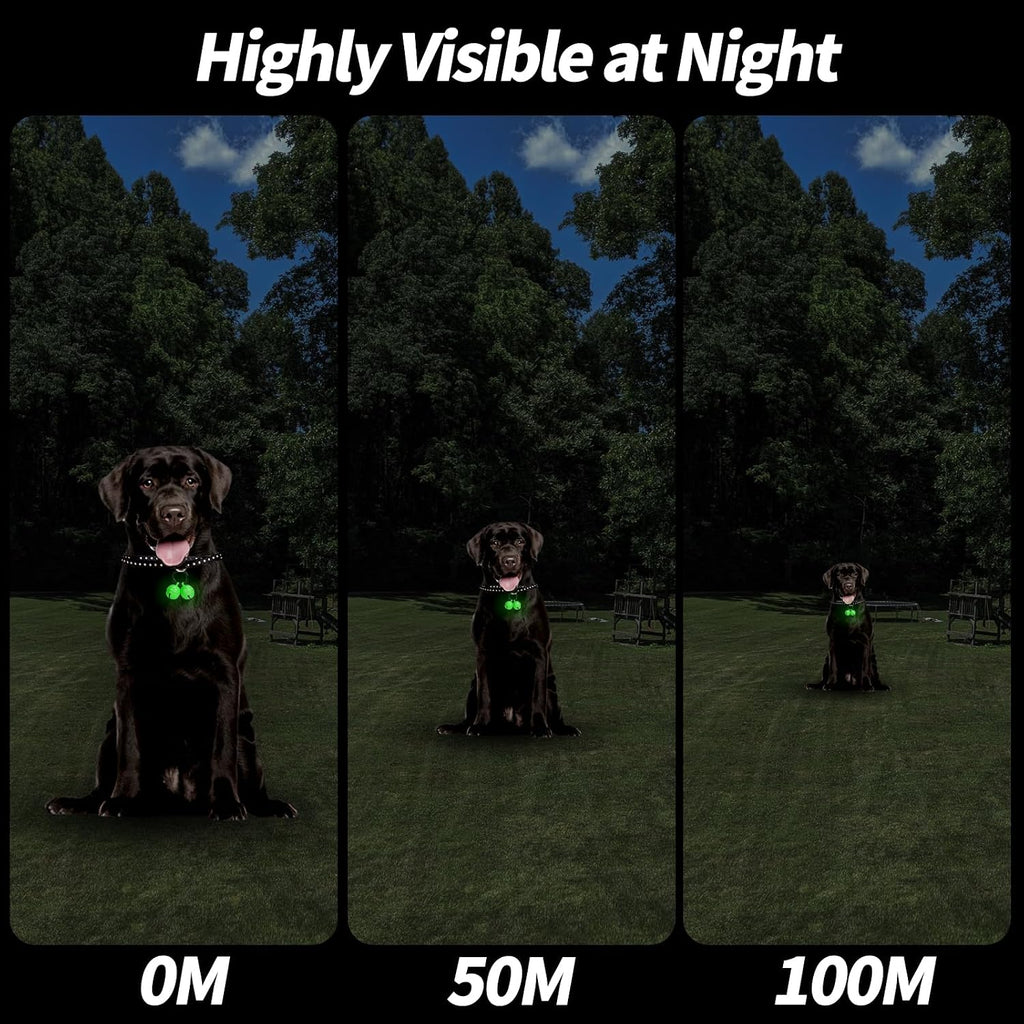 Bells for Dog Collar, Glow Bell for Medium to Large Dogs, Easy Clip Clasp, Extra Loud Pet Tracker & Save Wildlife, Durab