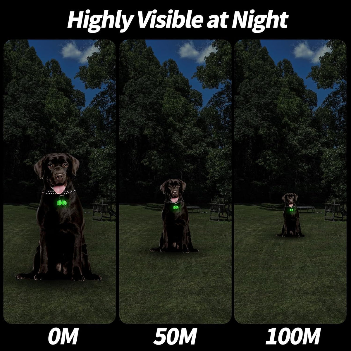 Bells for Dog Collar, Glow Bell for Medium to Large Dogs, Easy Clip Clasp, Extra Loud Pet Tracker & Save Wildlife, Durab