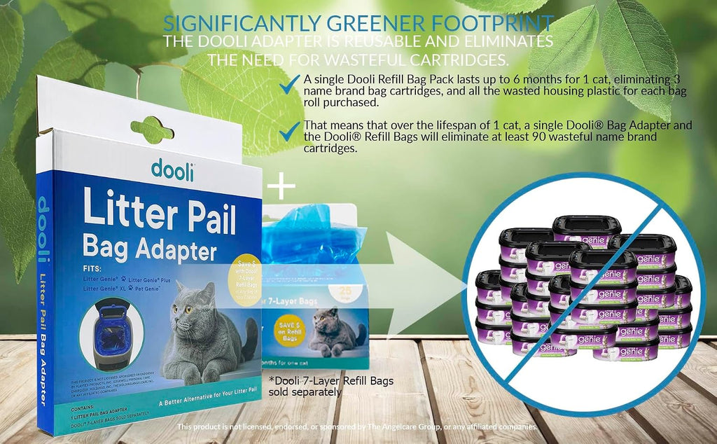 Cat Litter Pail Bag Adapter, Fits Litter Genie, Fits LItter Genie Plus, Fits Litter Genie XL, Fits Litter Genie XXL