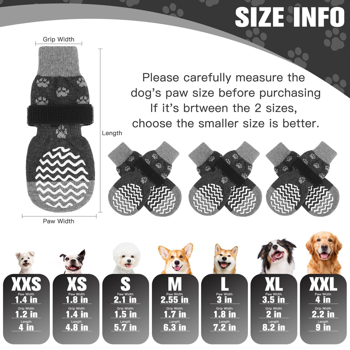 EXPAWLORER Anti Slip Dog Socks to Prevent Licking Paws for Hot Pavement