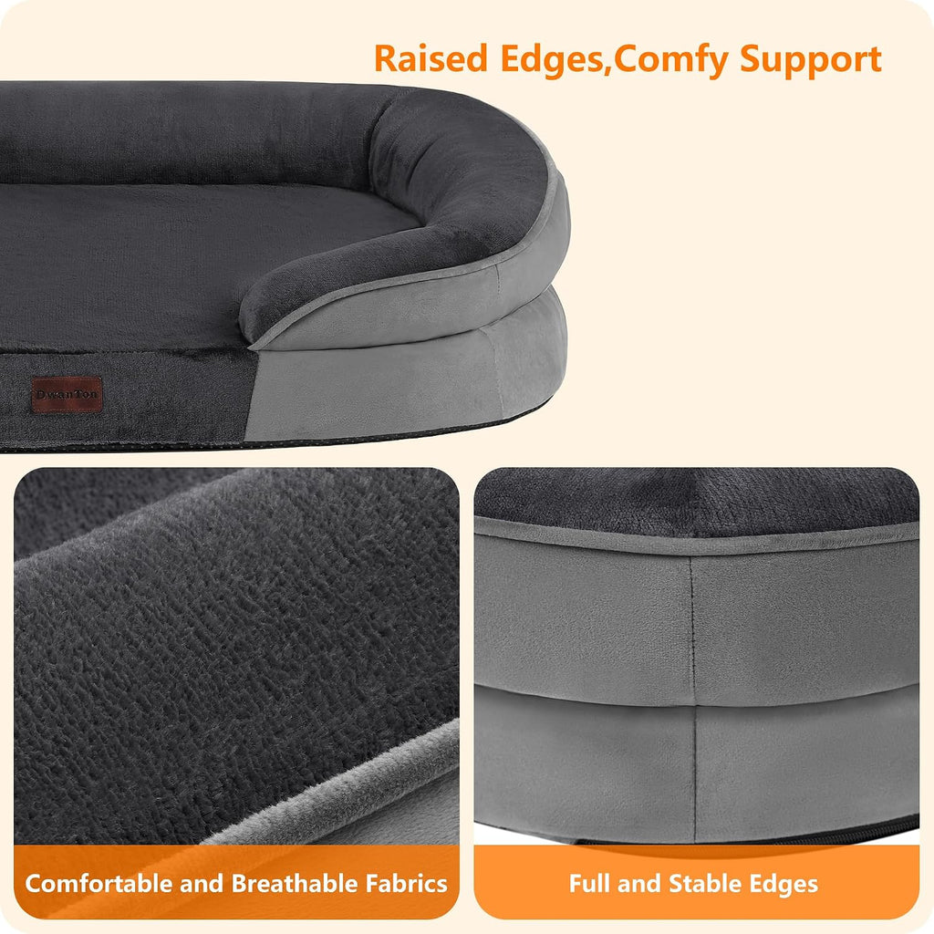 Orthopedic Waterproof Medium Dog Bed Sofa, Gel Memory Foam, 36"