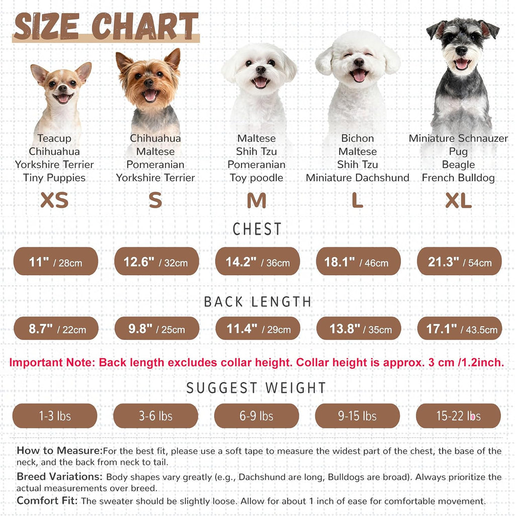 Small Dog Sweaters Cardigans Clothes for Small Medium Dogs Boy Girl