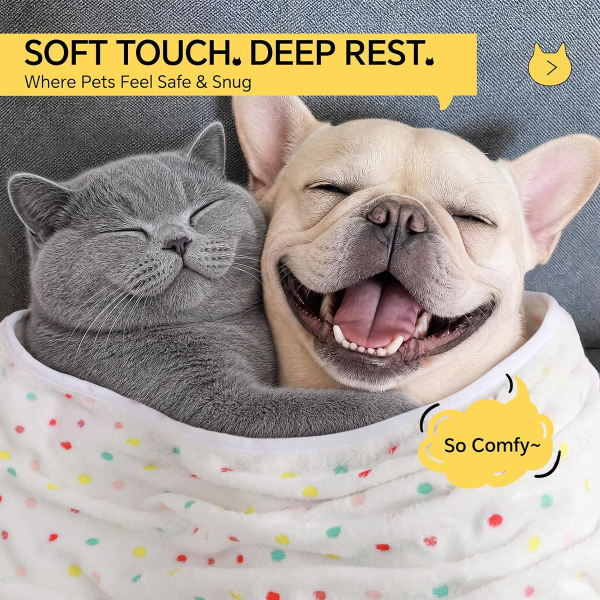 1 Pack 3 Blankets Super Soft Cute Dot Pattern Pet Blanket Flannel Throw for Dog Puppy Cat Beige/Brown/Pink Small