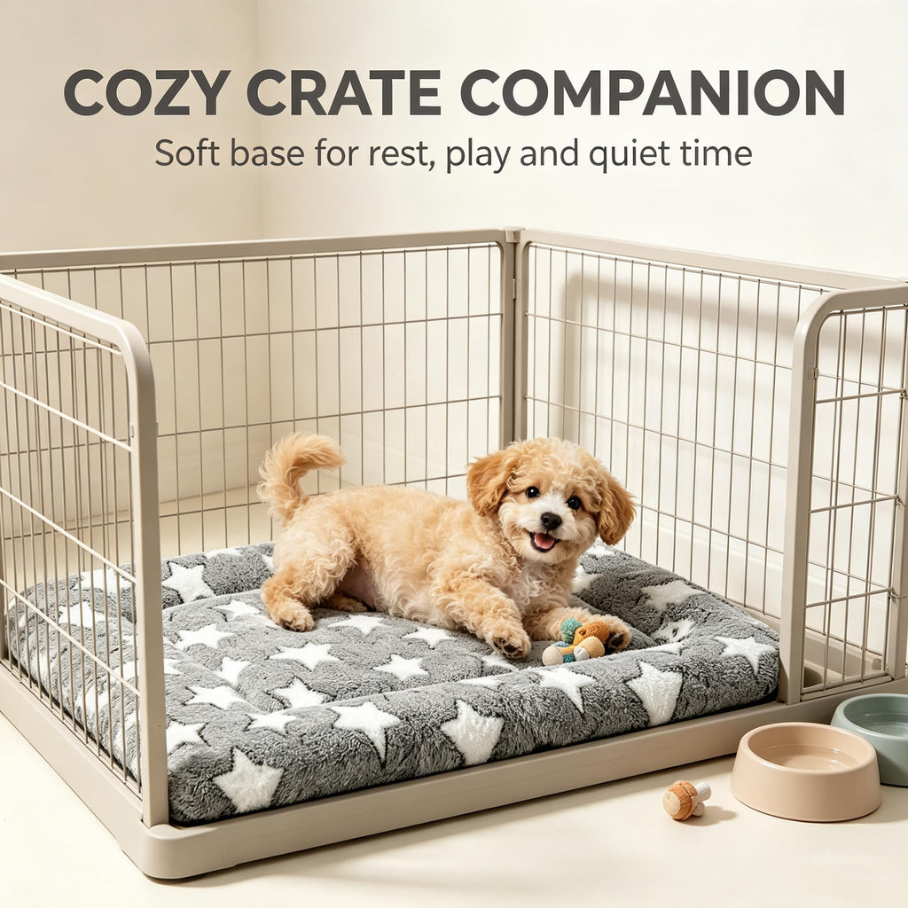 Dog Bed Mat – Soft & Comfortable Dog Kennel Pad for Crate – Durable Crate Bed & Mat for Dogs & Cats – Ideal for Crate, Kennel, and Home Use