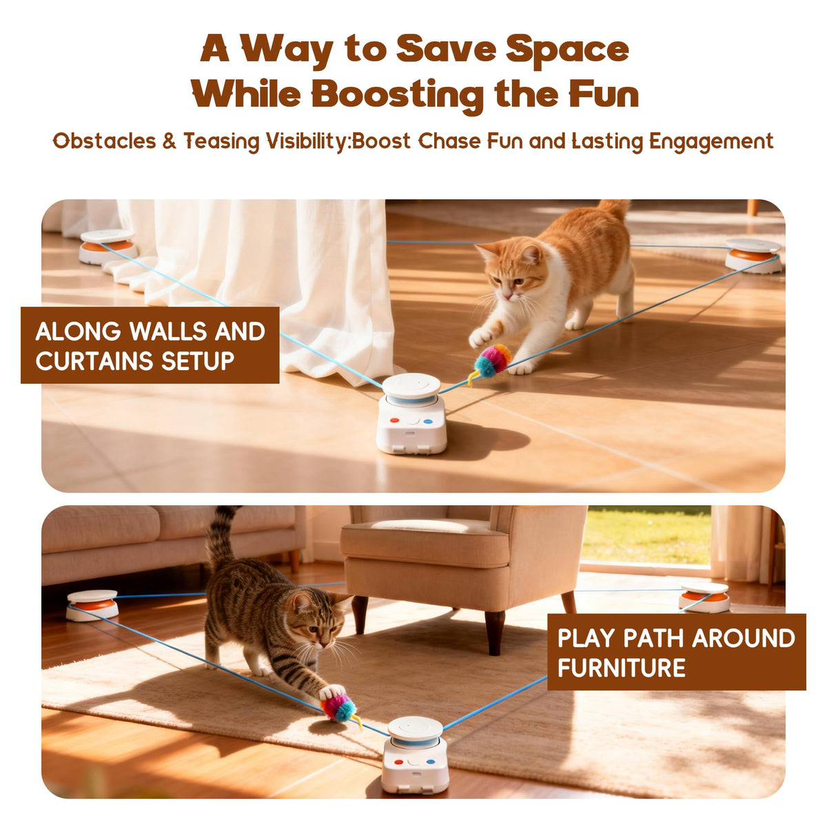 metiya Interactive Cat Toy for Indoor Cat,Automatic Treadmill for Exercise