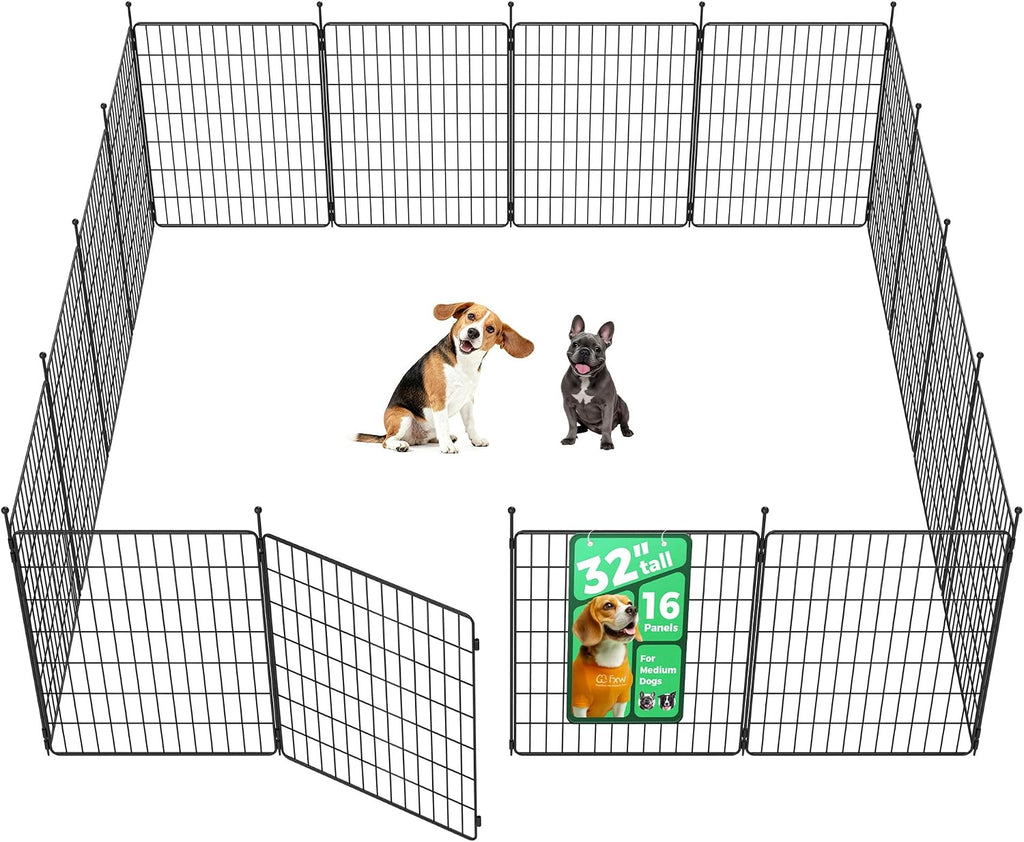 FXW MiniPaws Dog Playpen, Indoor, Yard & RV Camping, 24" H, 8 Panels