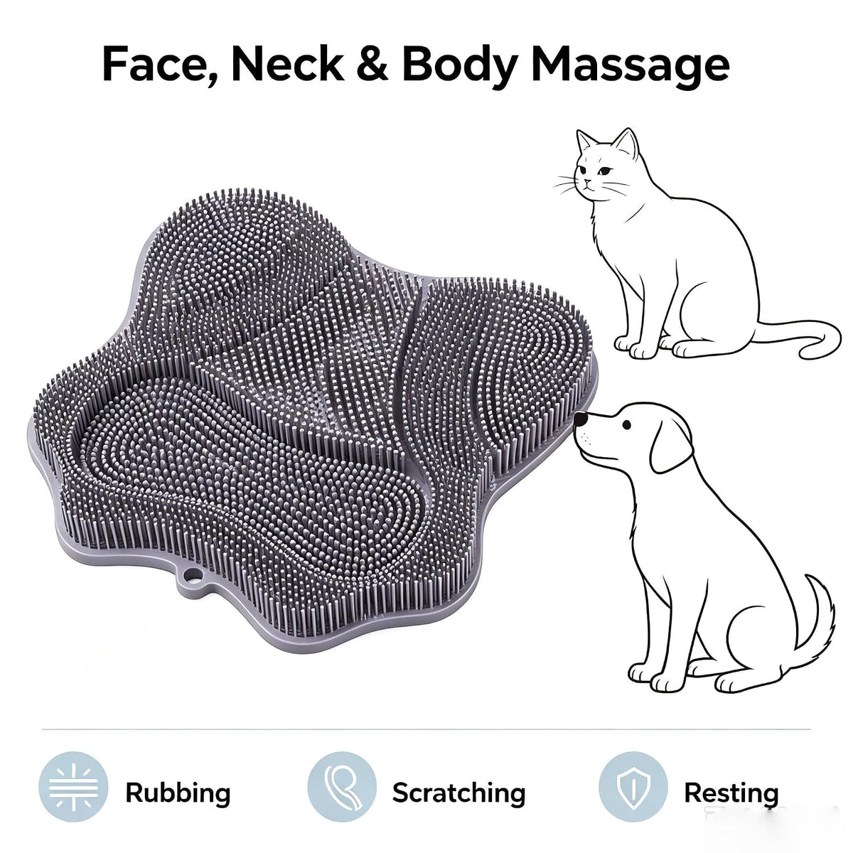 Silicone Pet Massage Mat Self-Grooming Brush for Cats and Dogs