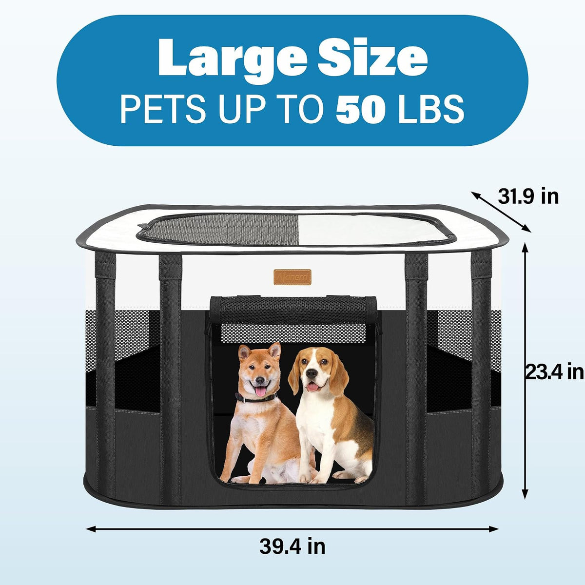 Dog Playpen - Foldable Cat Play Pens for Pubby,Kitten, Rabbit,Portable Pet Tent with Carring Bag for Indoor/Outdoor Trav