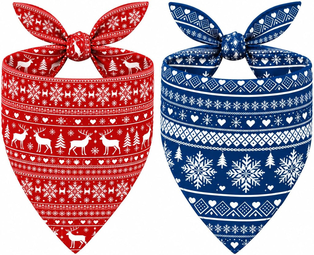Christmas Dog Bandanas Nordic Style Dog Winter Outfit Costume XL