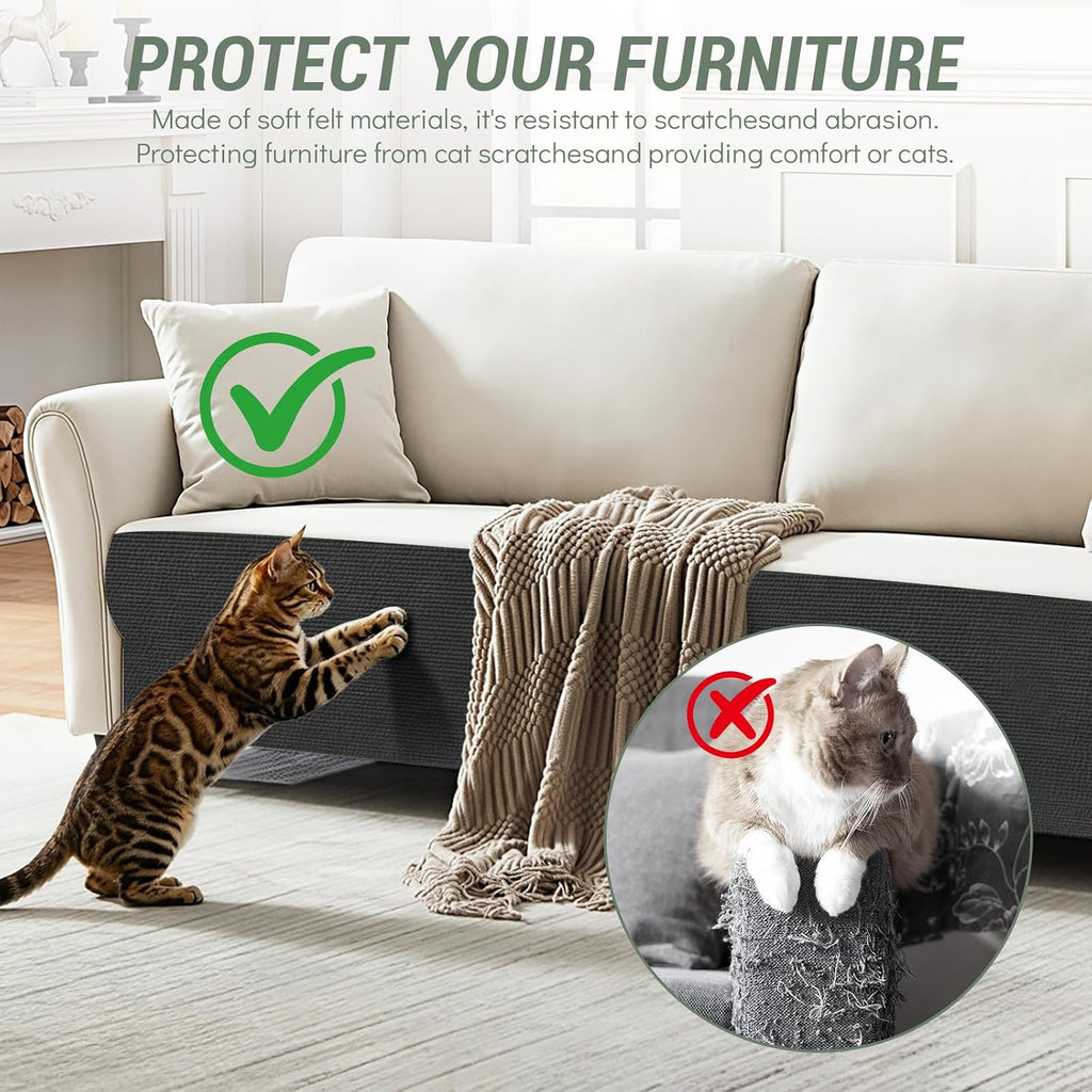 SEPAZON 78.7" x 15.8" Cat Scratch Furniture Protector, Black
