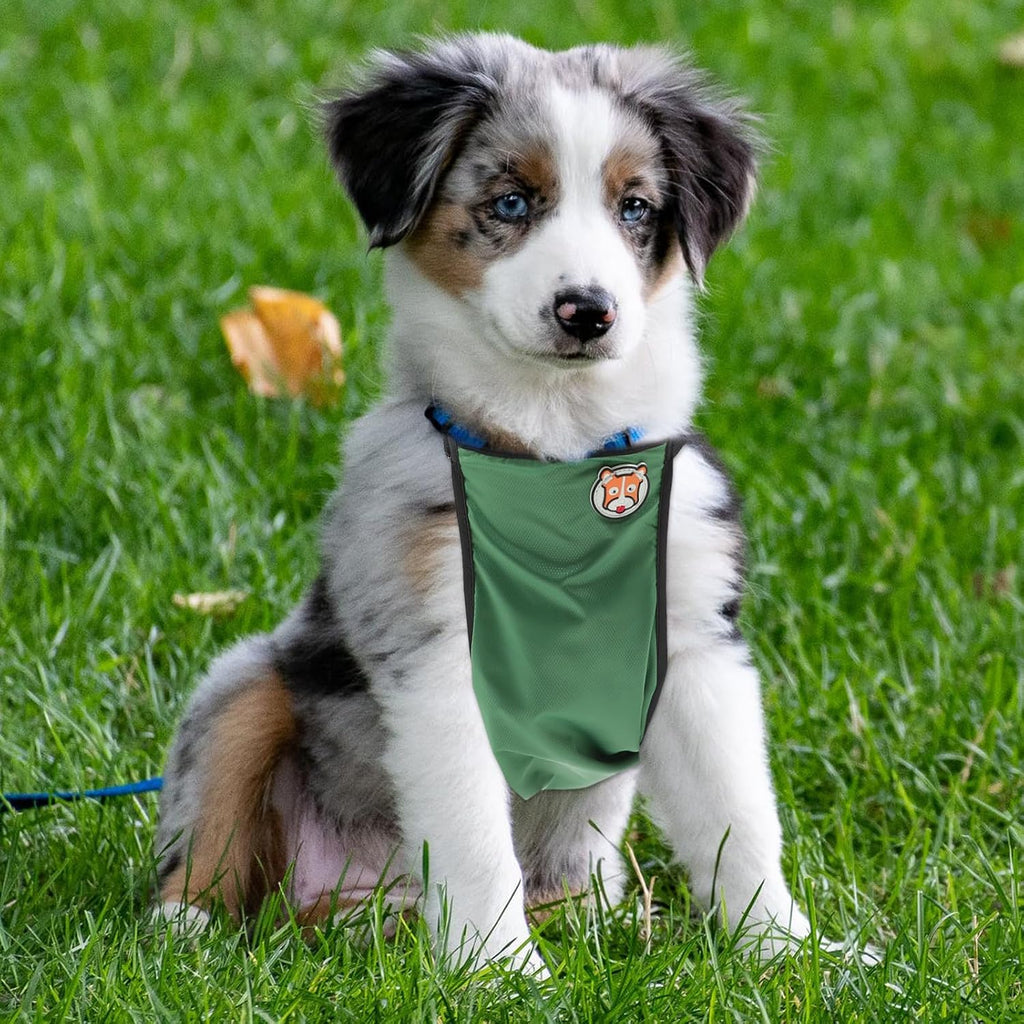 PET Dog Belly Protector Waterproof Chest Apron Adjustable Green