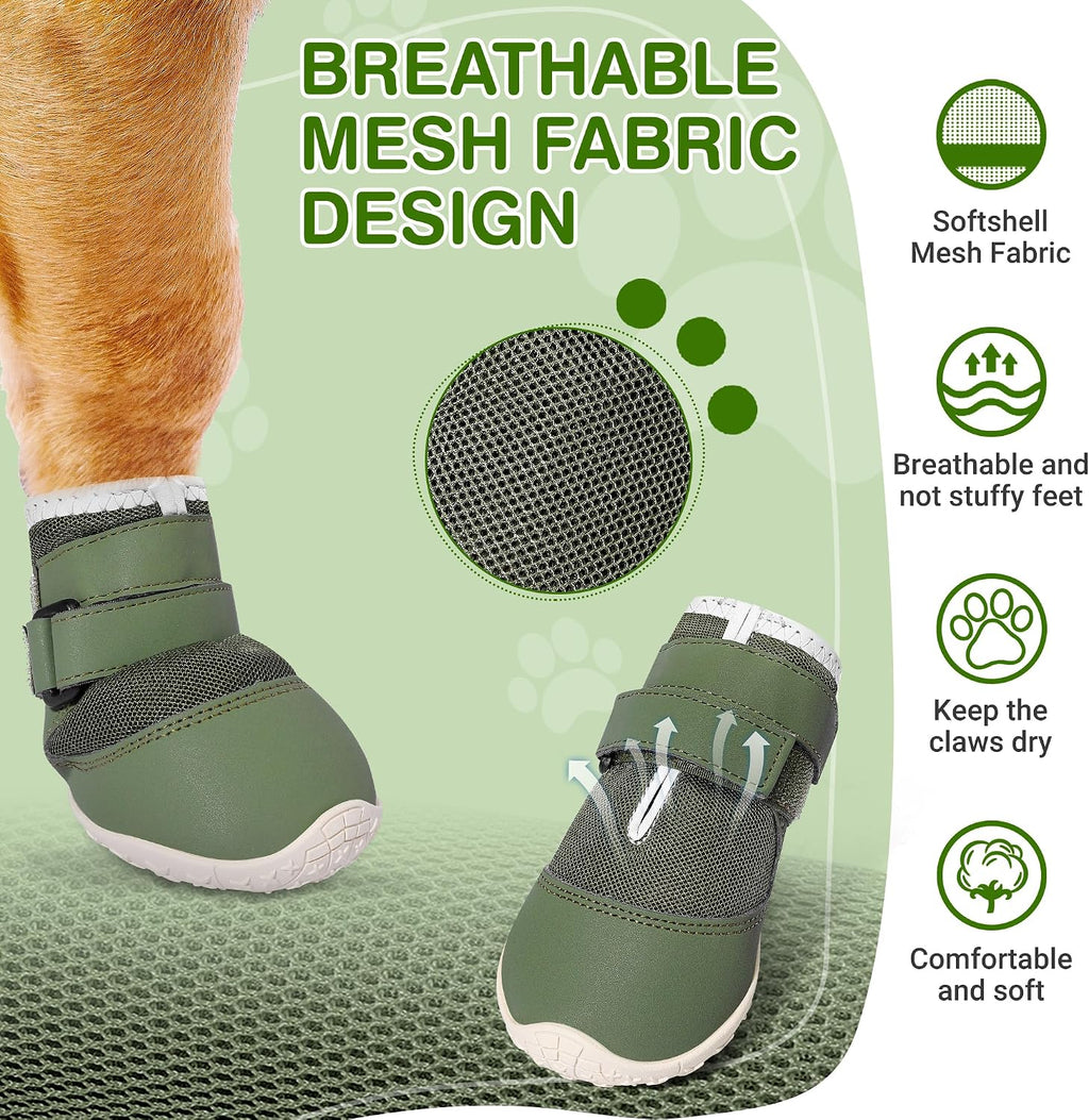 DcOaGt Dog Shoes Large Dogs XXL,Mesh Breathable Dog Boots & Paw Protector