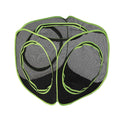 Kitty City Large Outdoor Cat Play Cube, Mesh Pop-Up Cat Enclosure for Indoor & Outdoor Use, Expandable Modular Cat Playpen with Zippered Access - Green