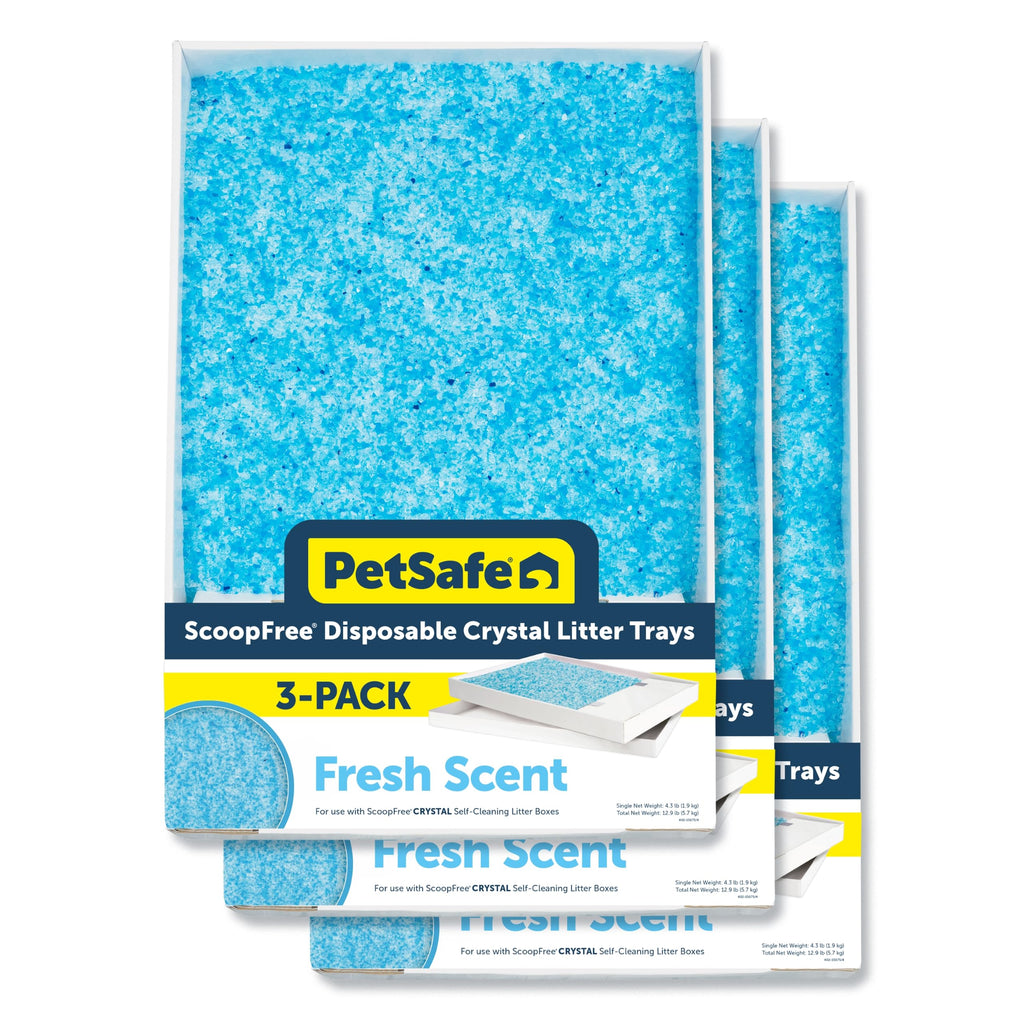 PetSafe ScoopFree Disposable Crystal Litter Tray Refills, Fresh Scent, 3-Pack