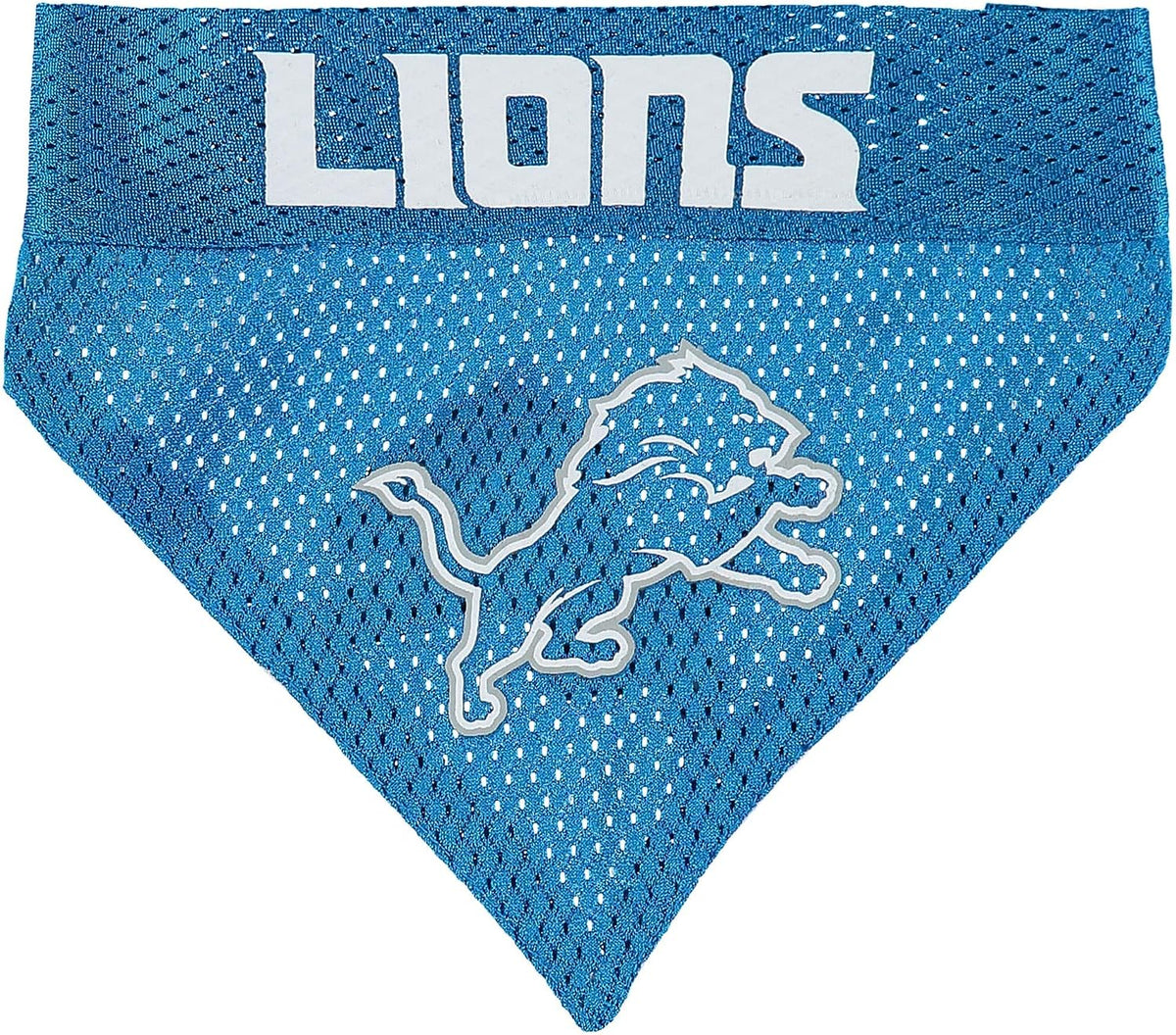 NFL DOG BANDANA - DETROIT LIONS REVERSIBLE PET BANDANA. 2 Sided Sports Bandana with a PREMIUM Embroidery TEAM LOGO, Larg