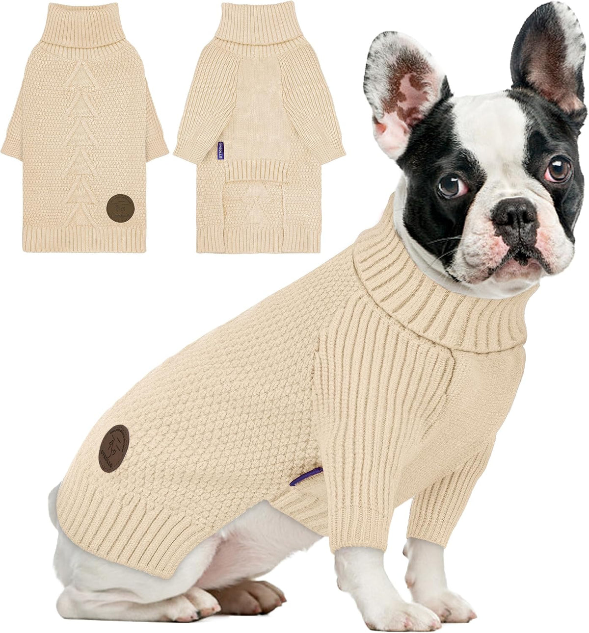 Dog Sweater Long Sleeve Warm Knit Sweaters for Small Dogs Cats Boy