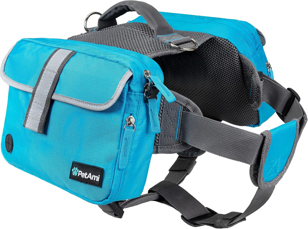 PetAmi Dog Backpack for Medium Large Dogs, Saddle Bag (Orange, Large)
