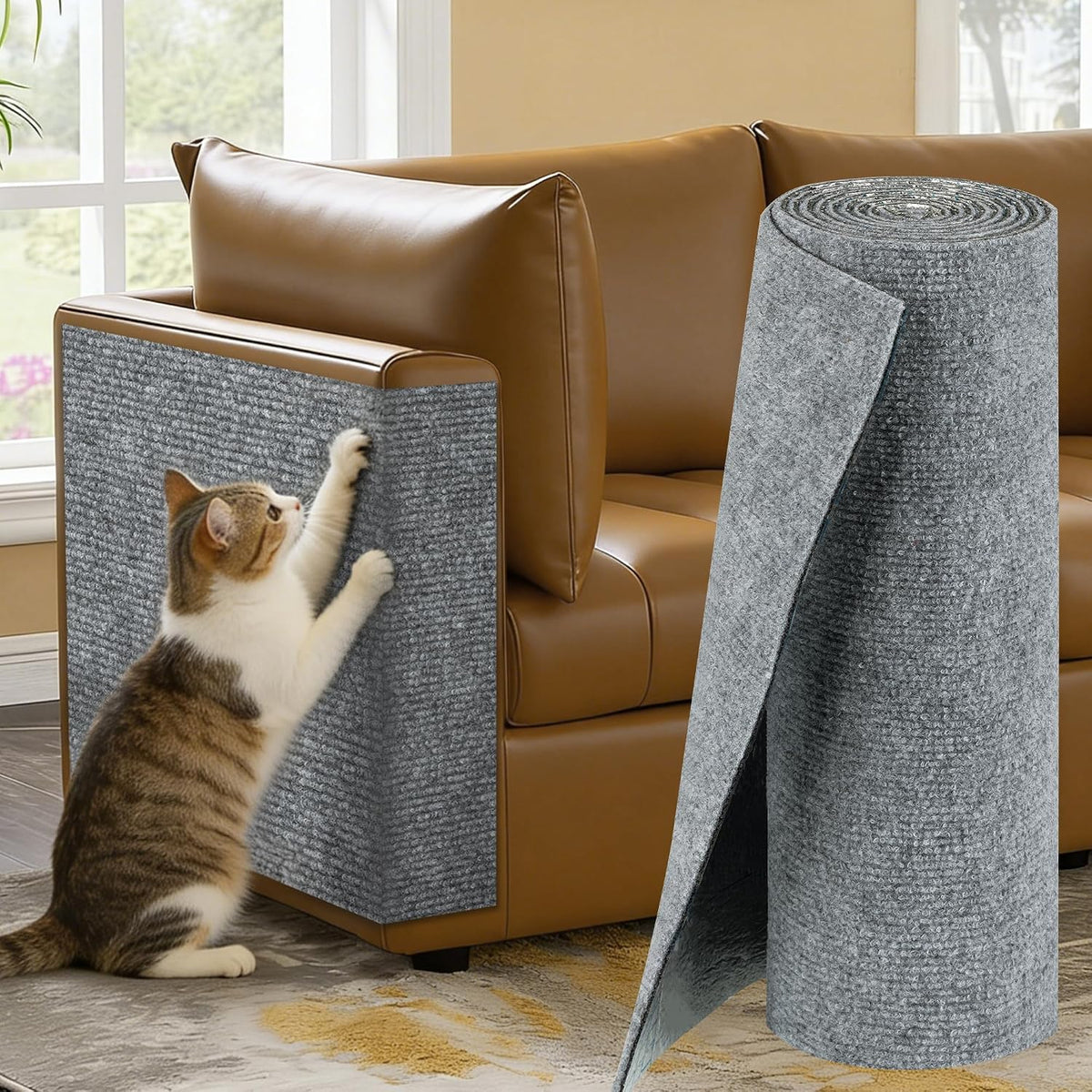 Cat Scratch Couch Furniture Protector, 78.7" x 15.8" Cat Scratcher Pad