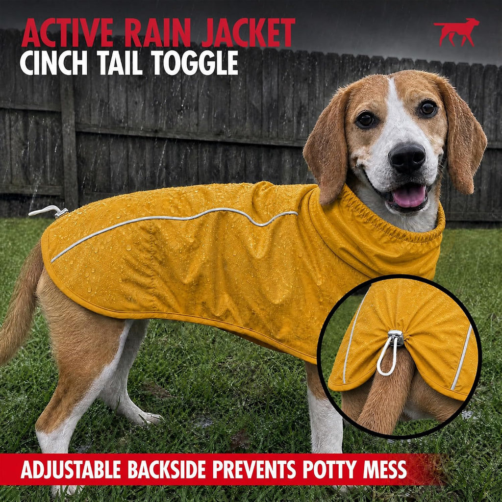 Tuff Pupper Waterproof Dog Raincoat | Full-Body Windproof Rain Jacket for Dogs | Reflective Strips | Breathable Mesh Lin