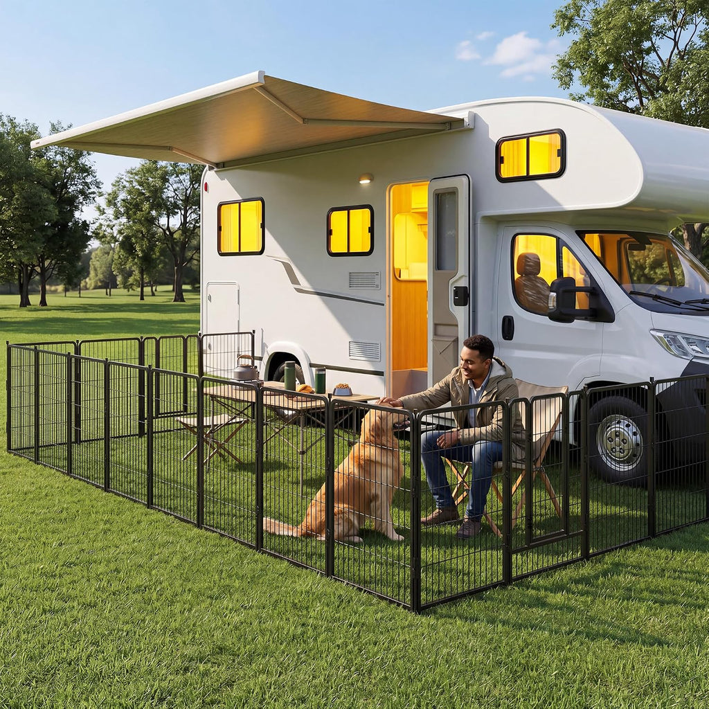 Dog Fence for RV Camping/Yard/Garden, 32" H, 16 Panels