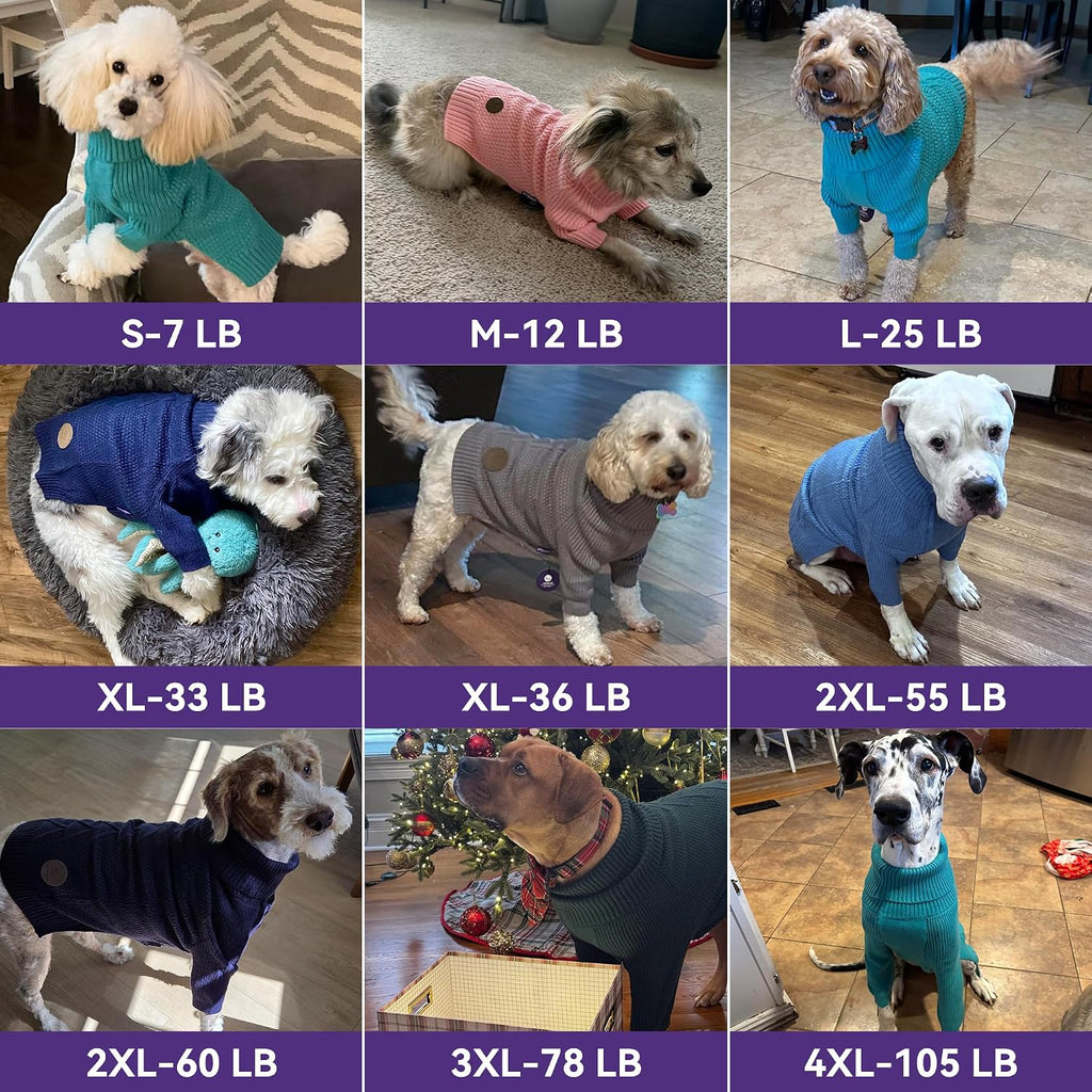 Dog Sweater Long Sleeve Warm Knit Sweaters for Small Dogs Cats Boy