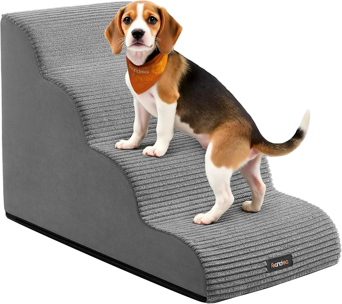 Feandrea 2-Step Dog Stairs, Waterproof, Anti-Slip, Gentle Slope