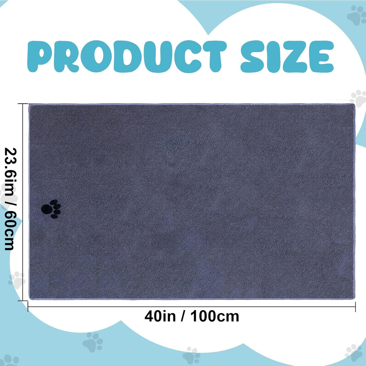 2 Pack Microfiber Dog Towels for Drying Dogs, Pet Bath Supplies for Dog&Cat