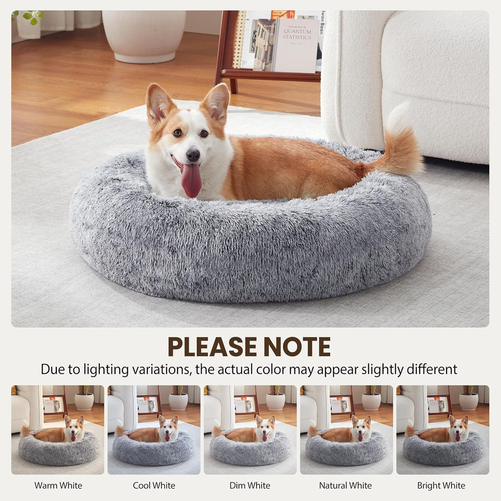 Donut Dog Bed Medium Size Dog, Round Cat Beds for Small Dogs