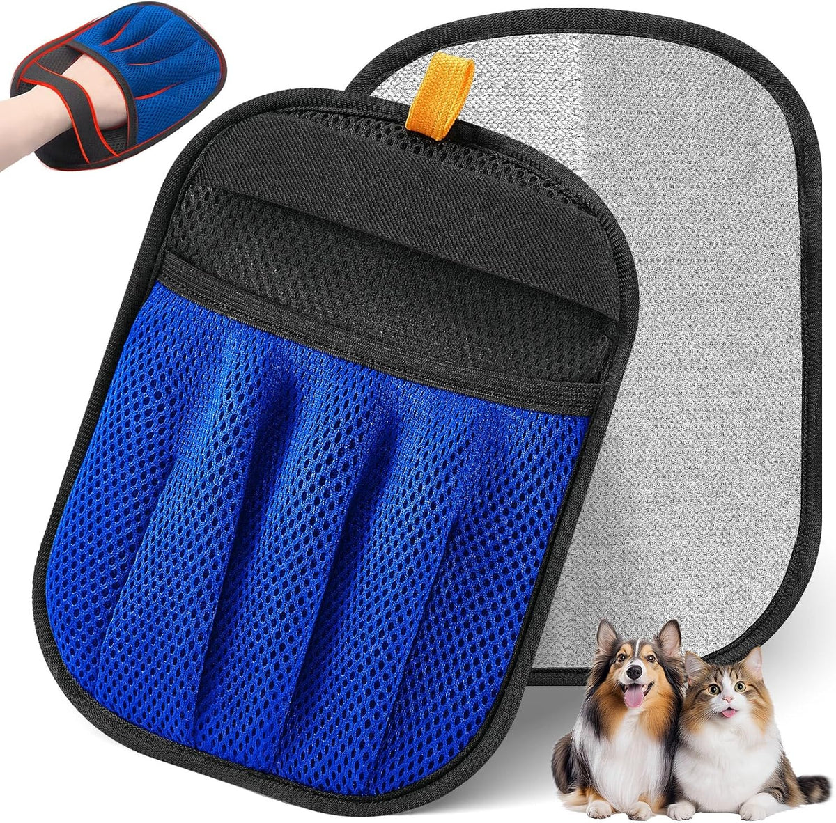 Pet Hair Removal Glove Cat & Dog, Electrostatic Reusable Hair Remover Tool