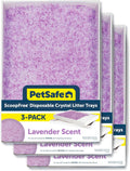 PetSafe ScoopFree Disposable Crystal Cat Litter Tray, Lavender, 3-Pack