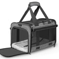 SMBFKGK Soft Sided Cat Carrier for Anxious Pets with Privacy Roller Blinds