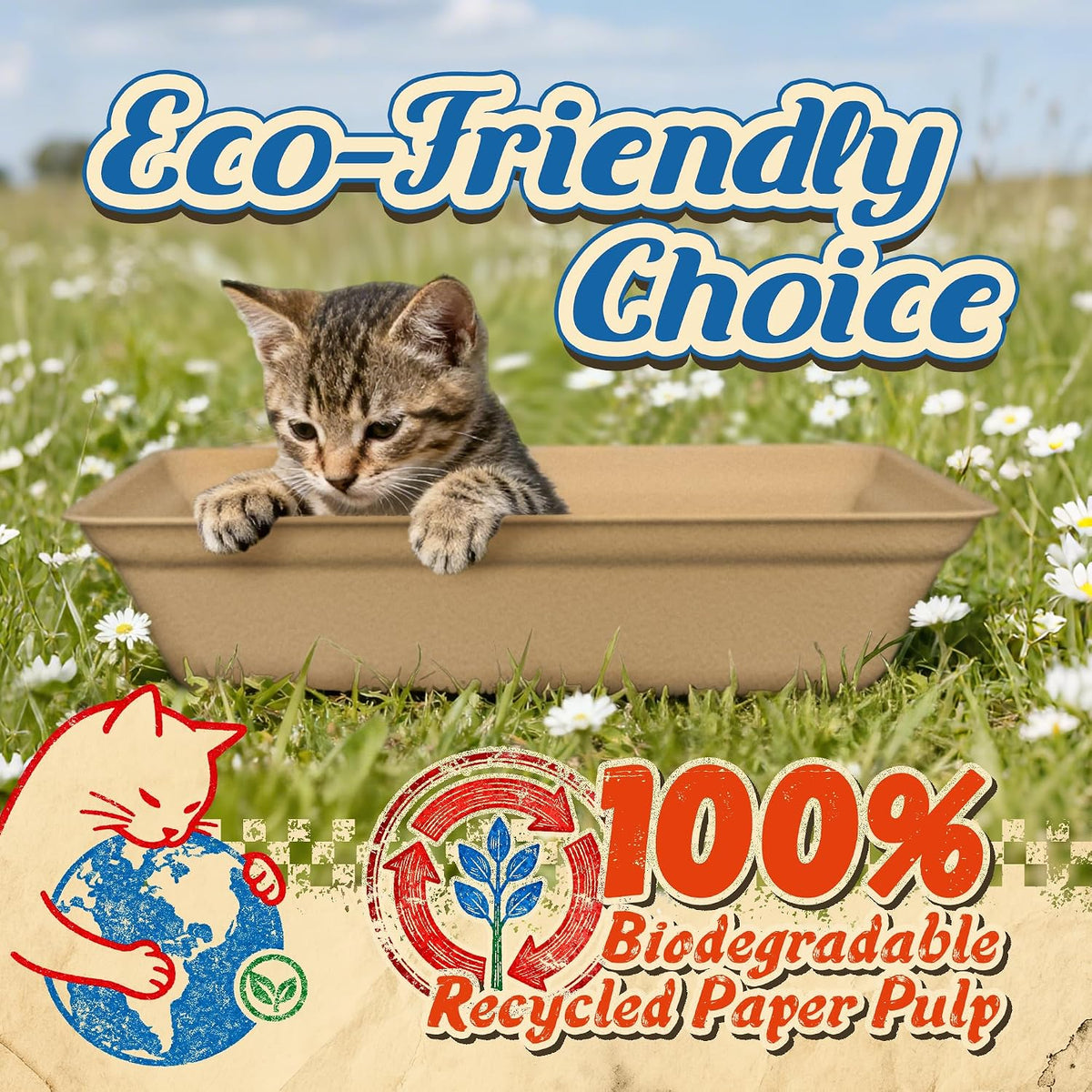 12-Pack Disposable Cat Litter Boxes: Leak-Proof & Odor-Control Cat Trays