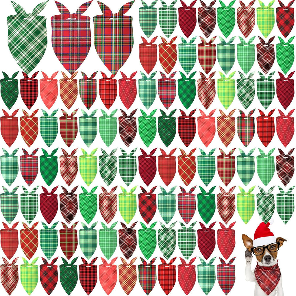 Abbylike 100 Pcs Fall Thanksgiving Dog Bandanas Bulk, Leaf Pumpkin Acorn