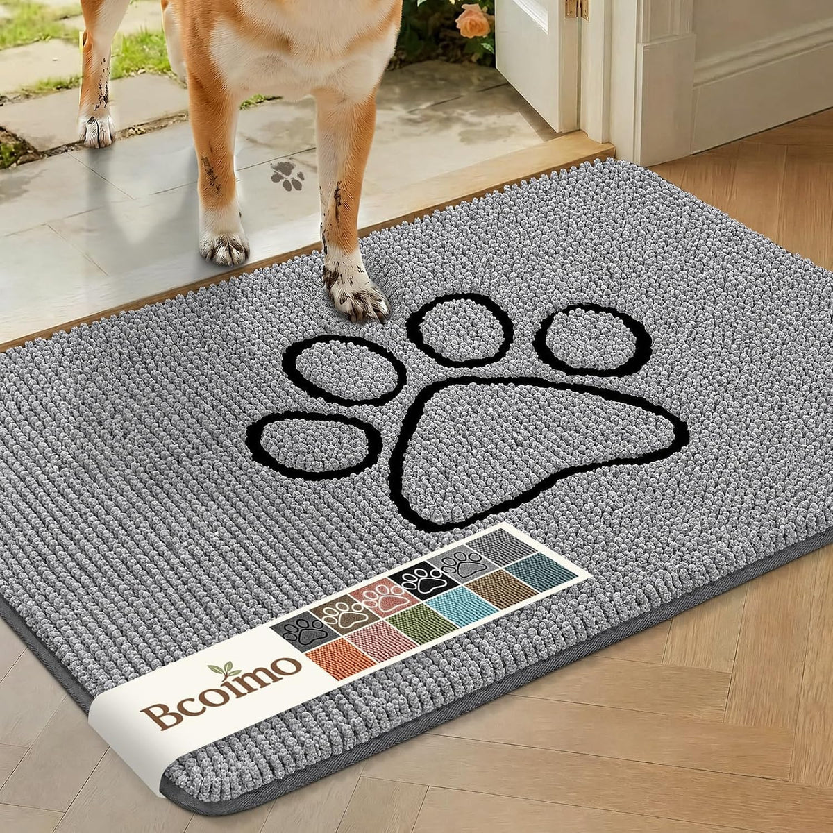 Super Absorbent Dog Door Mat, 30"*20" Anti Slip Mat for Muddy Paws