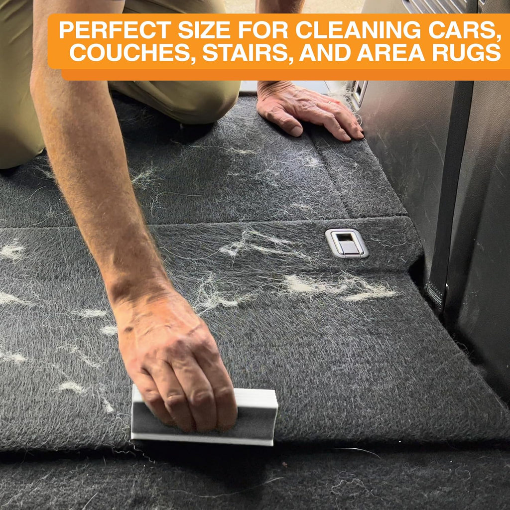 FurDozer Pet Hair Remover & Auto Detailing Tools - Cat & Dog Hair Remover for Carpets, Car Interiors, Couches, Bedding, 