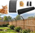 Cat Fence Outdoor Barrier 33FT with 8 Kits,Cat-Proof Fence Topper System